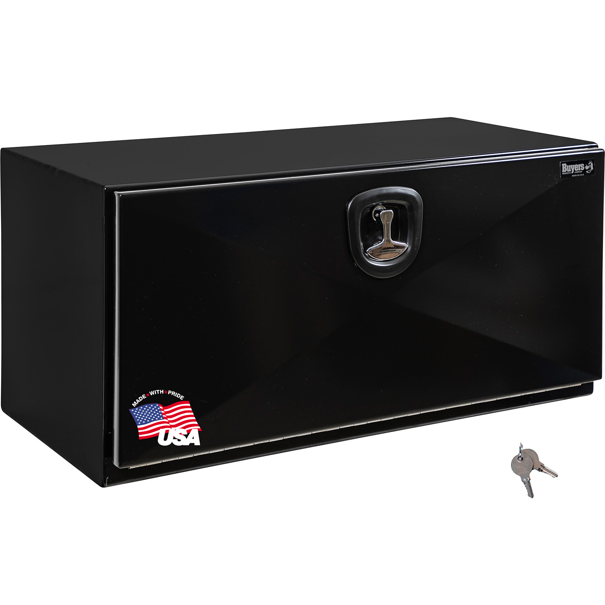 Buyers Products, 30x18x18 Pro Series Underbody Truck Tool Job Storage Box, Width 30 in, Material Steel, Color Finish Glossy Black, Model# 1752803